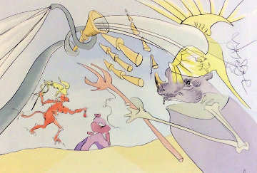 l'Elephant Et Le Singe De Jupiter 1974 Limited Edition Print - Salvador Dali l'Elephant Et Le Singe De Jupiter 1974 Limited Edition Print - Salvador Dali