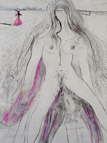La Venus Aux Fourrures Woman on Horse 1968 HS - Early Limited Edition Print - Salvador Dali