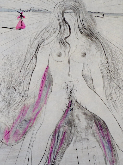 La Venus Aux Fourrures Woman on Horse 1968 HS - Early Limited Edition Print by Salvador Dali