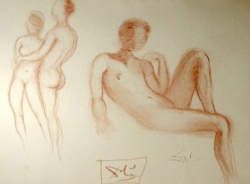Nudes Couple Nus 1970 (Early) Limited Edition Print - Salvador Dali Nudes Couple Nus 1970 (Early) Limited Edition Print - Salvador Dali
