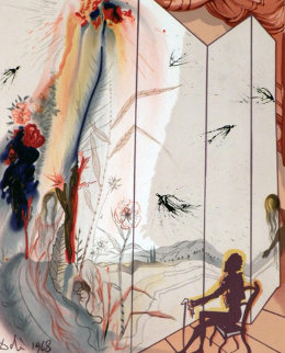 Marquis de Sade Allegory Cecile\'s Chastity 1969 (Early) Limited Edition Print - Salvador Dali Marquis de Sade Allegory Cecile\'s Chastity 1969 (Early) Limited Edition Print - Salvador Dali
