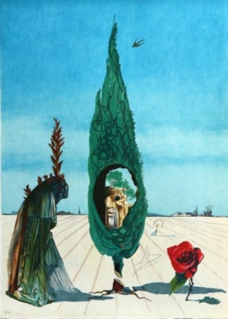 Enigma of the Rose 1976 Limited Edition Print by Salvador Dali