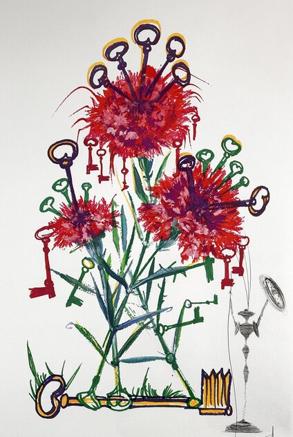 Florals Carnation (and Keys) Don Quixote EA 1972 HS by Salvador Dali