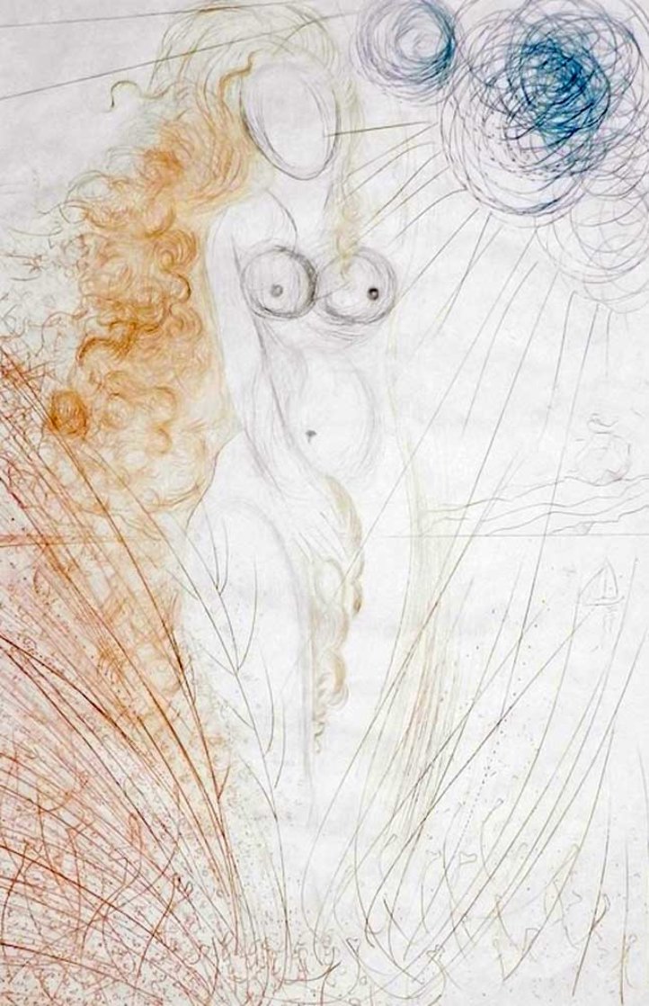 Hommage a Albrecht Durer Birth of Venus 1971 Limited Edition Print by Salvador Dali Hommage a Albrecht Durer Birth of Venus 1971 Limited Edition Print by Salvador Dali