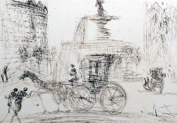 New York City Plaza 1964 (Early) Limited Edition Print - Salvador Dali New York City Plaza 1964 (Early) Limited Edition Print - Salvador Dali
