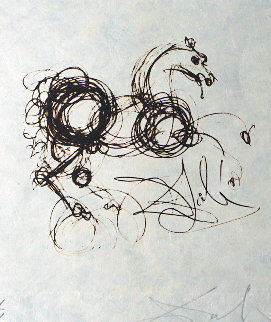 Symbols Superstition (Le Dragon) 1970 (Early) Limited Edition Print - Salvador Dali Symbols Superstition (Le Dragon) 1970 (Early) Limited Edition Print - Salvador Dali