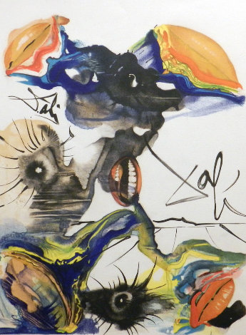 Butterfly and the Lips  1971 Limited Edition Print - Salvador Dali