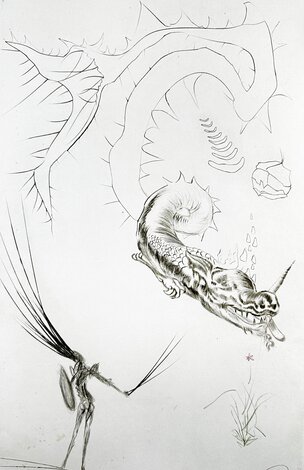 Tristan et Iseult Tristan and the Dragon 1970 (Early) HS Limited Edition Print - Salvador Dali