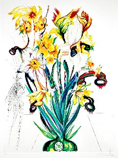 Florals Narcissus (+Phones) Andalou 1972 Limited Edition Print - Salvador Dali Florals Narcissus (+Phones) Andalou 1972 Limited Edition Print - Salvador Dali