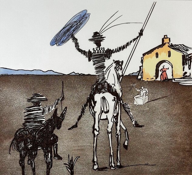 Historia De Don Quixote De La Mancha: Impossible Dream 1980 Limited Edition Print by Salvador Dali Historia De Don Quixote De La Mancha: Impossible Dream 1980 Limited Edition Print by Salvador Dali
