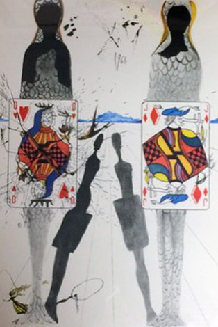 Alice in Wonderland Suite: Queens Croquet Ground 1968 (Early) Limited Edition Print - Salvador Dali
