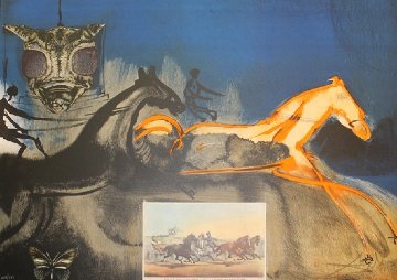 Currier and Ives : American Trotting Horses No. 2 1971 Limited Edition Print - Salvador Dali Currier and Ives : American Trotting Horses No. 2 1971 Limited Edition Print - Salvador Dali