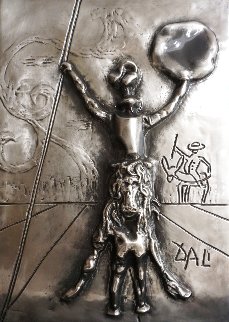 Don Quichotte Bas Relief Platinum Sculpture 1980 Sculpture - Salvador Dali Don Quichotte Bas Relief Platinum Sculpture 1980 Sculpture - Salvador Dali