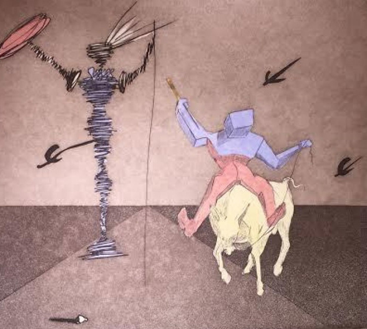 Master And Squire From Histria De Don Quichotte De La Mancha Portfolio AP 1980 Limited Edition Print by Salvador Dali Master And Squire From Histria De Don Quichotte De La Mancha Portfolio AP 1980 Limited Edition Print by Salvador Dali