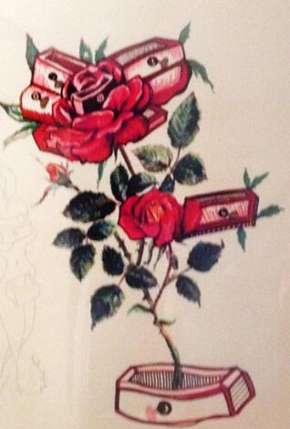 Floral Suite Roses  1972 - Blue Chip - HS Limited Edition Print - Salvador Dali