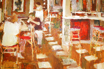 Cafe Paris 1997 26x34 Original Painting - Dan McCaw Cafe Paris 1997 26x34 Original Painting - Dan McCaw