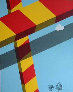 Untitled Lithograph 1968 Limited Edition Print - Allan D'Arcangelo Untitled Lithograph 1968 Limited Edition Print - Allan D'Arcangelo