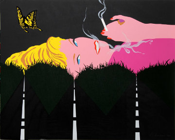 Smoking Blonde 1990 Limited Edition Print - Allan D'Arcangelo Smoking Blonde 1990 Limited Edition Print - Allan D'Arcangelo