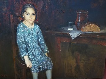 Polish Village Girl 24x36 Original Painting - Kirill Datsouk Polish Village Girl 24x36 Original Painting - Kirill Datsouk