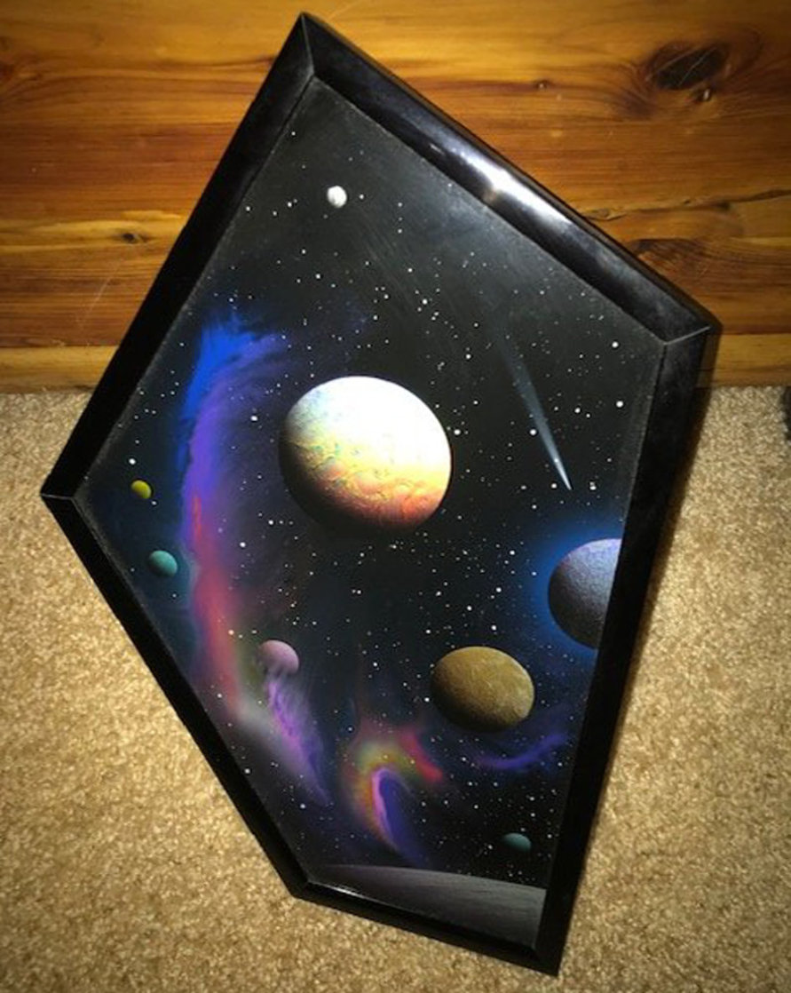 Shaped Glass Experiment 1994 16x10 Original Painting by Dave Archer Shaped Glass Experiment 1994 16x10 Original Painting by Dave Archer