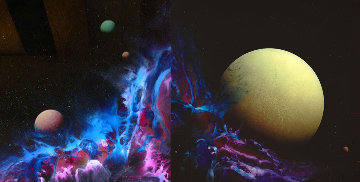Pearl Diptych 1995 30x60 Super Huge Original Painting - Dave Archer Pearl Diptych 1995 30x60 Super Huge Original Painting - Dave Archer