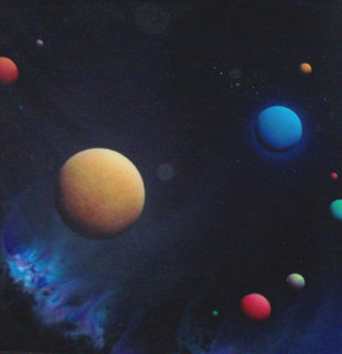 Diamond Veil 1987 48x48 Super Huge Original Painting - Dave Archer Diamond Veil 1987 48x48 Super Huge Original Painting - Dave Archer