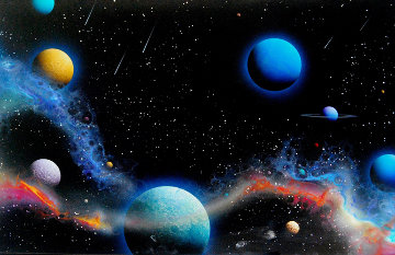 Comet Showers 1989 20x30 Original Painting - Dave Archer Comet Showers 1989 20x30 Original Painting - Dave Archer