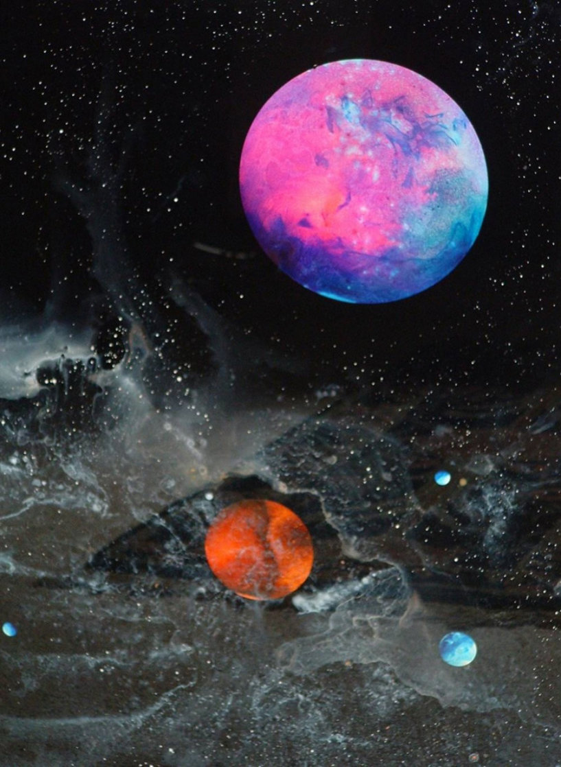 Cosmic Detail 1976 26x24 Original Painting by Dave Archer Cosmic Detail 1976 26x24 Original Painting by Dave Archer