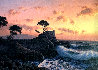 Lone Cypress At Sunset 1984 31x41 Original Painting by David Dalton - 0 Lone Cypress At Sunset 1984 31x41 Original Painting by David Dalton - 0