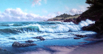 Cambria Cove 1984 42x78 Super Huge Original Painting - David Dalton Cambria Cove 1984 42x78 Super Huge Original Painting - David Dalton