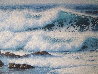 Palos Verdes Coast 1982 40x58 Huge California Original Painting by David Dalton - 3