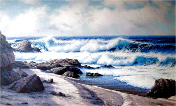 Palos Verdes Coast 1982 40x58 Super Huge Original Painting - David Dalton Palos Verdes Coast 1982 40x58 Super Huge Original Painting - David Dalton
