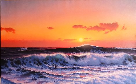 Sunset Swells 1984 30x48 - Huge Original Painting - David Dalton