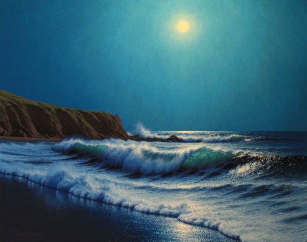 Moonstone Beach 2012 24x30 Original Painting by David Dalton