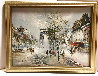 Untitled Painting (Parisian Street Scene) - France 1960 15x19 Original Painting by Randall Davey - 1