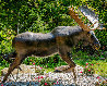 Ditch Creek Two-Step - 1/4 Life Size Moose Bronze Sculpture 2003 36 in Sculpture by David Anderson - 0