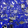 Composition Bleu Argent 2019 90x90 Huge - Mural Size Original Painting by David Farsi - 0