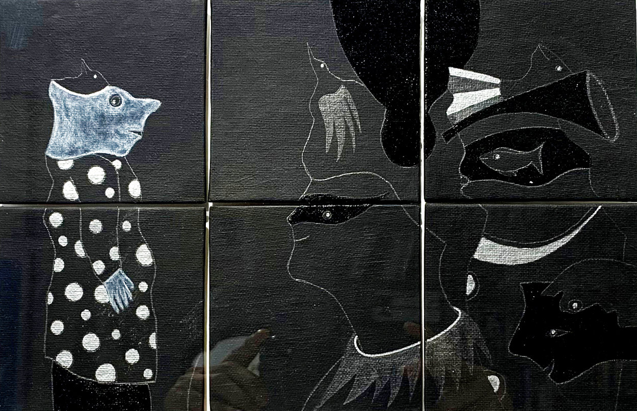 Histoire Argent Et Noire 3 2022 14x17 Original Painting by David Farsi Histoire Argent Et Noire 3 2022 14x17 Original Painting by David Farsi