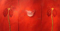 Concerto Pour Un Chat Touge Triptych 2004 63x121 Mural Super Huge Original Painting by David Farsi - 0 Concerto Pour Un Chat Touge Triptych 2004 63x121 Mural Super Huge Original Painting by David Farsi - 0