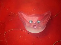 Concerto Pour Un Chat Touge Triptych 2004 63x121 Mural Super Huge Original Painting by David Farsi - 2 Concerto Pour Un Chat Touge Triptych 2004 63x121 Mural Super Huge Original Painting by David Farsi - 2