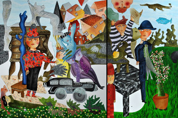 Le Petit Magicien 2012 98x70 Super Huge Original Painting - David Farsi Le Petit Magicien 2012 98x70 Super Huge Original Painting - David Farsi