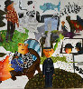Vue a La Television (TV) 2012 70x66  Huge Original Painting by David Farsi - 0