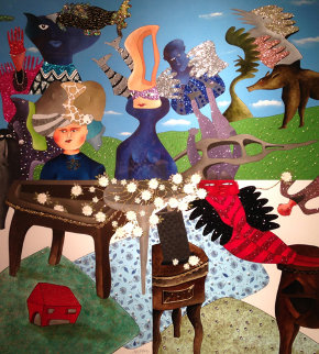 L'Ete 2011 60x55 Super Huge Original Painting - David Farsi L'Ete 2011 60x55 Super Huge Original Painting - David Farsi