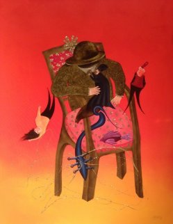 Histoire De Chaise I 2014 59x44 Original Painting - David Farsi Histoire De Chaise I 2014 59x44 Original Painting - David Farsi