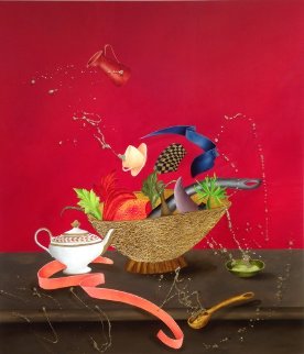 Corbeille De Fruits 2015 58x51 Super Huge Original Painting - David Farsi Corbeille De Fruits 2015 58x51 Super Huge Original Painting - David Farsi