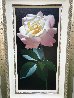 Long Stem Pink and White Rose 1999 40x22 Original Painting by Brian Davis - 2