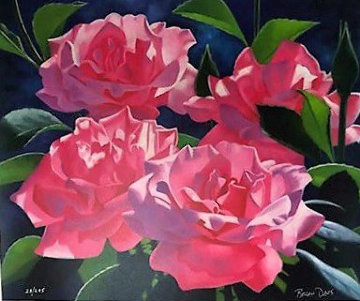 Pink Roses 1996 Limited Edition Print - Brian Davis Pink Roses 1996 Limited Edition Print - Brian Davis