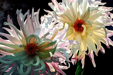 Dahlias 2008 36x48 Super Huge Original Painting - Brian Davis Dahlias 2008 36x48 Super Huge Original Painting - Brian Davis