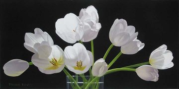 Twelve Tulips 2009 20x40 Original Painting - Brian Davis Twelve Tulips 2009 20x40 Original Painting - Brian Davis