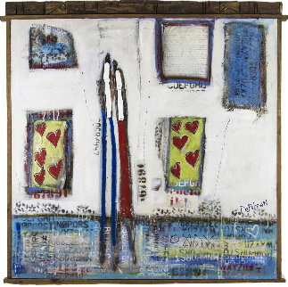 Love Garden 2015 52x55 Super Huge Original Painting - William DeBilzan Love Garden 2015 52x55 Super Huge Original Painting - William DeBilzan